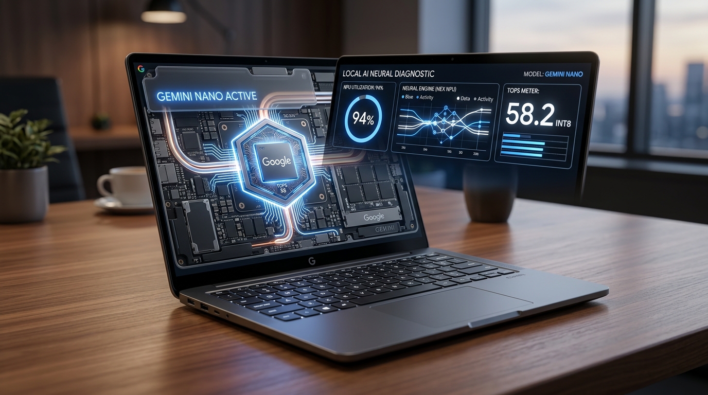Novo notebook com processador NPU de inteligência artificial local comparado ao MacBook Pro