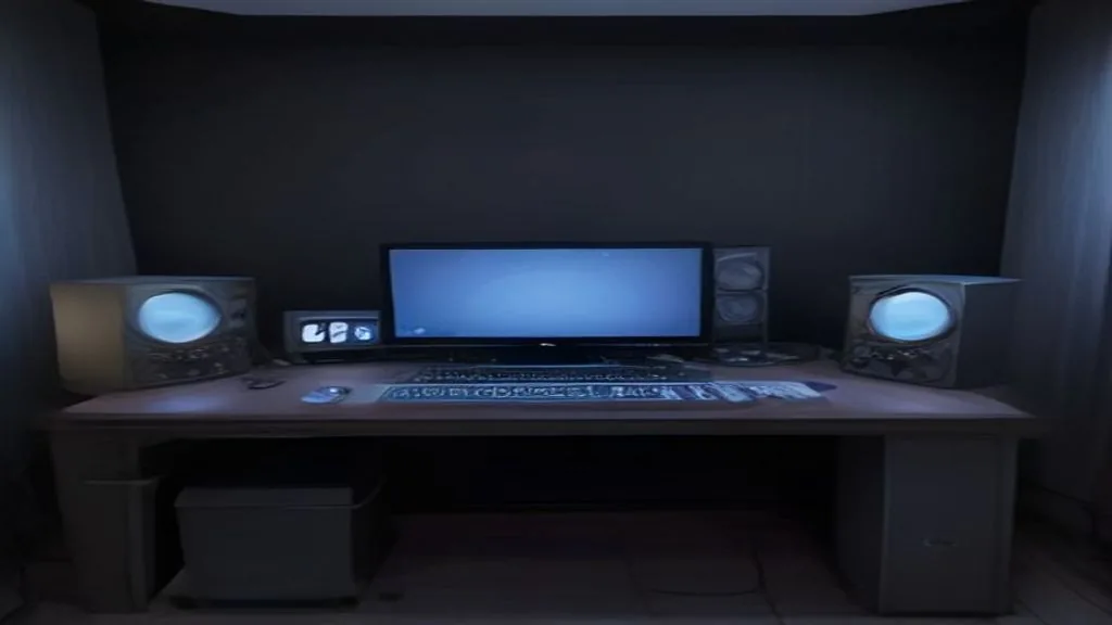 Setup moderno de home studio com monitores de áudio interface USB-C e plugins de mixagem em 2026